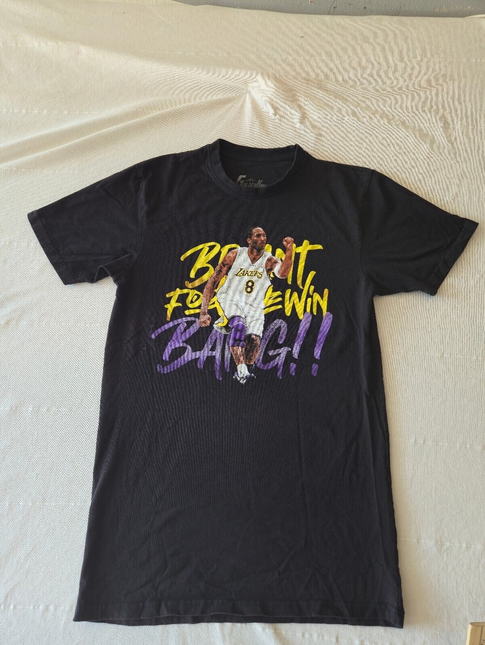 Golden Knight Kobe Bryant Lakers Black Graphic T-Shirt Medium
